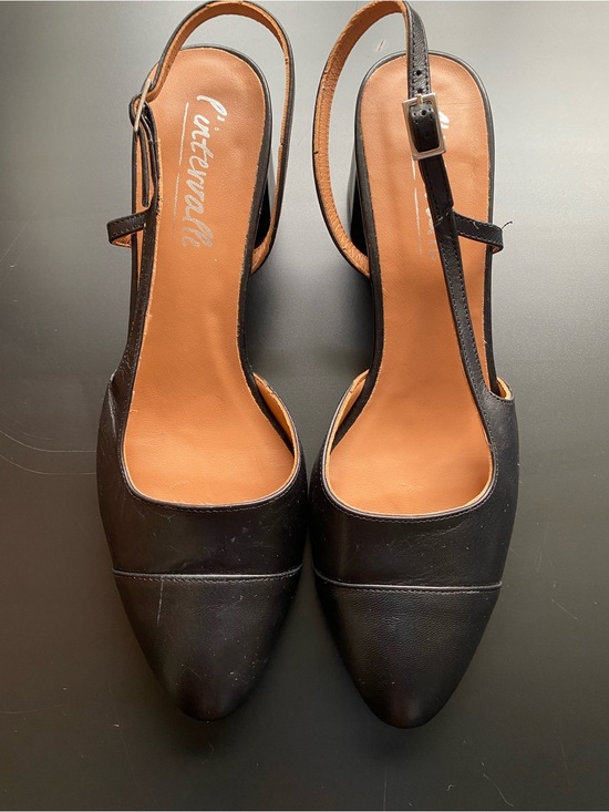 L'INTERVALLE Shoes - L’Intervalle Palar Leather Slingback Block Heel Sandals EU 41